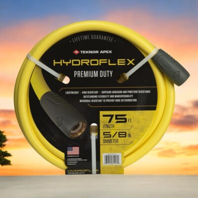 HydroFlex Premium Duty Garden Hose 5/8'' x 75' Yard Lawn Care Heavy Duty Tools