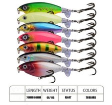 10Pcs Whopper Plopper Topwater Fishing Lures Bass Bait Crankbait