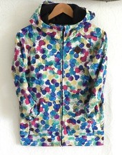 Burton Dryride Hooded Jacket Full Zip Raglan/Long/Thumb Hole Sleeve Pockets JR L