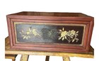 Antique 1900s Chinese Red & Black Lacquered Storage Chest - Asian Decor Box