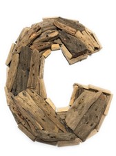 C Driftwood Letter 10" Home Decor - Rustic Accents lis31001c