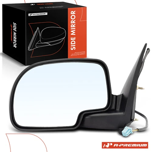 New Black Power Heated Mirror Left for Chevy Silverado 1500 2500 3500 GMC Sierra