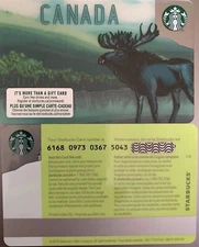 2019 CANADA STARBUCKS GIFT CARD #6168  NO VALUE BILINGUAL MINT