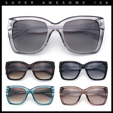 Womens Chic Thick Horn Cat Eye Elegant Thin Arm Plastic Sunglasses