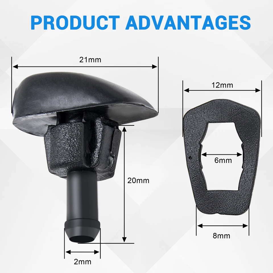 NUEVO PARABRISAS LAVADORA FLUIDO BOQUILLA CHORRO PULVERIZADOR ROCIADOR PARA COCHE SUV Foto 3 de 4