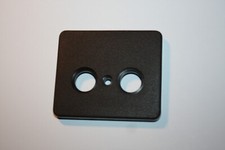 Jung topline TIP 90 TV SAT Radio Blende Abdeckung in braun ledergenarbt