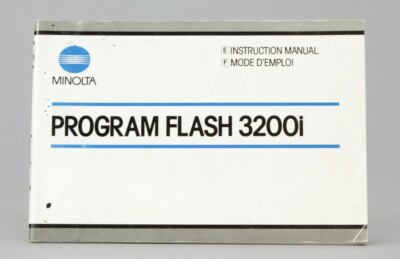 Minolta Flash 3200i Mode d'emploi d'origine (Réf#R-015