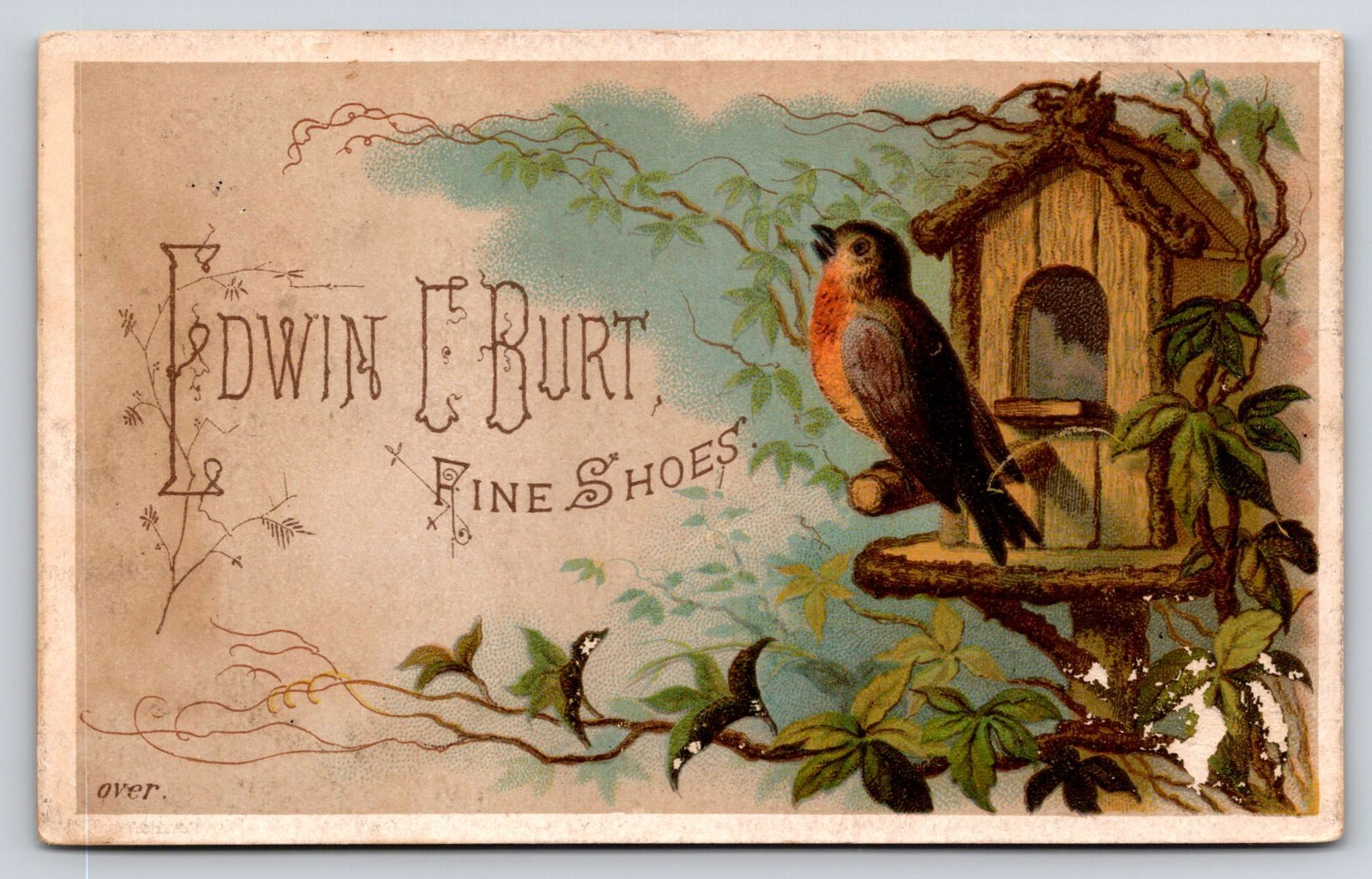 Advertisement Trade Card Edwin Burt Bird Birdhouse Brooklyn NY eBay