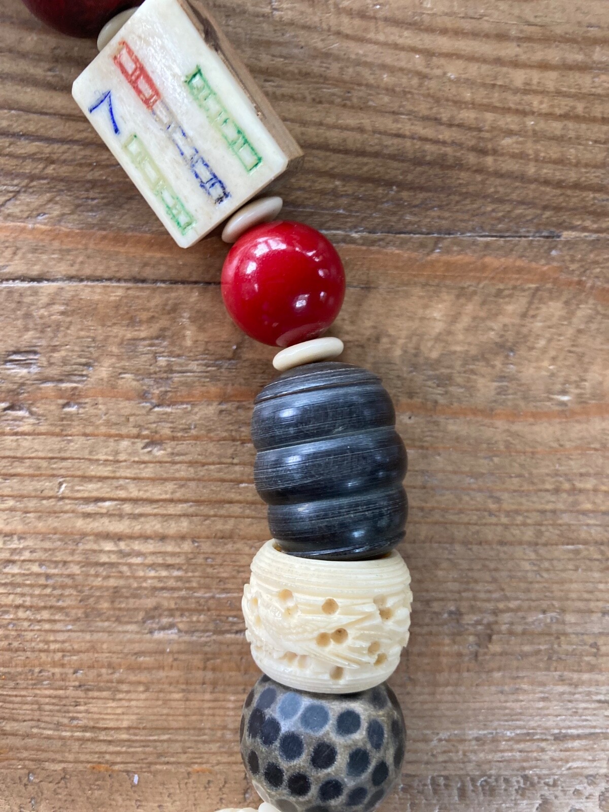 Asian Inspired Chunky Bead Statement Necklace - image 5