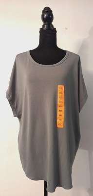 NEW Buffalo David Bitton sz XXL French Terry Short Sleeve Top sage green 4431