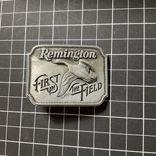 REMINGTON BELT BUCKLE VINTAGE First in the field, 1980