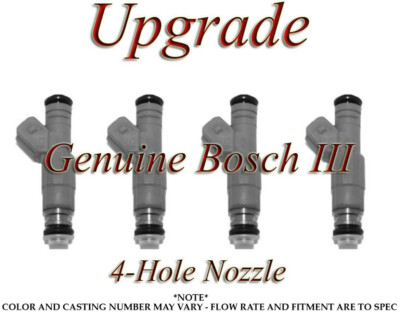 BOSCH III UPGRADE FUEL INJECTOR SET (4) 4-HOLE NOZZLE for 95-99 420A DSM 2.0 