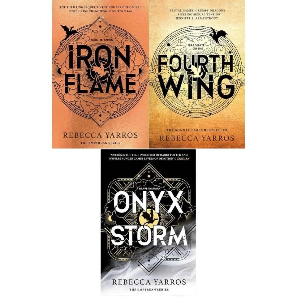Empyrean Series Deluxe Edition 3 Book Set Fourth Wing, Iron Flame, Onyx Storm — 第 3/4 张图片