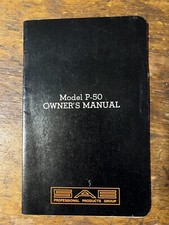 Vintage SAE P-50 Power Amplifier Owners Manual