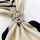 Scarf Ring 2x1cm Shawl Ring Accessory Silver for Silk Scarf Wrap Ring Gift