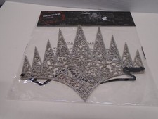 Dark Queen Silver Halloween Crown Headband Costume NEW Sparkle Day of The Dead