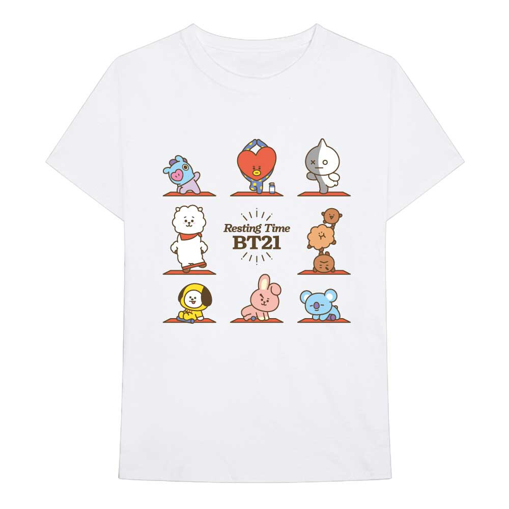 [US限定] BTS S/S Routing Tシャツ ホワイト XLサイズ BTS - BT21 - Resting Time - White T-shirt | eBay