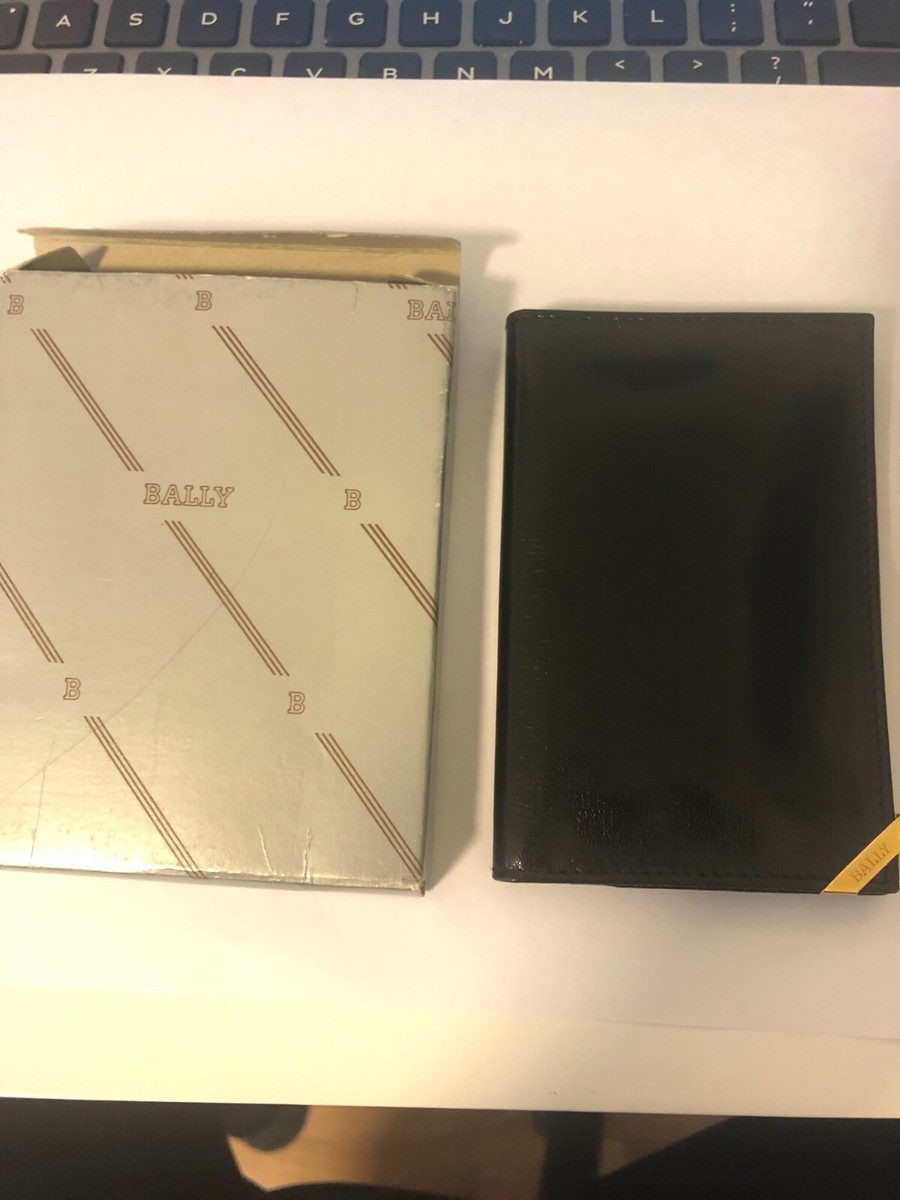 のーん Authentic Men's Bally Leather Bifold Wallet Black 55955 very soft