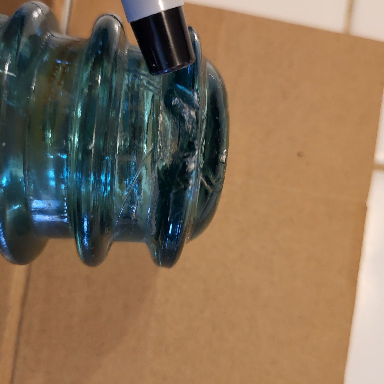 Vintage Hemingray 10 Green Glass Insulator eBay