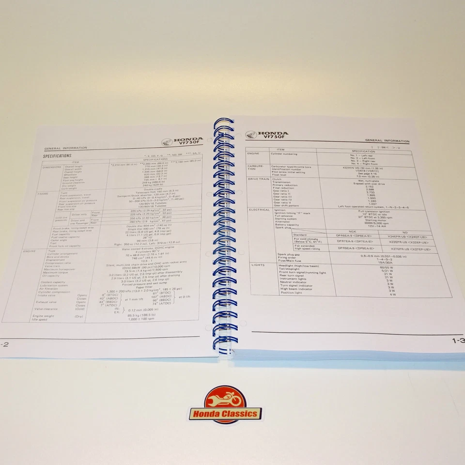 Honda VF750F V4 1980s Factory Workshop Shop Manual Book. Reproduction. HWM046 - Image 2 of 4