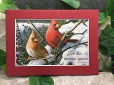 New Handmade 5x7 Matted  Scripture Inspirational Quote Songbirds Free Ship 449