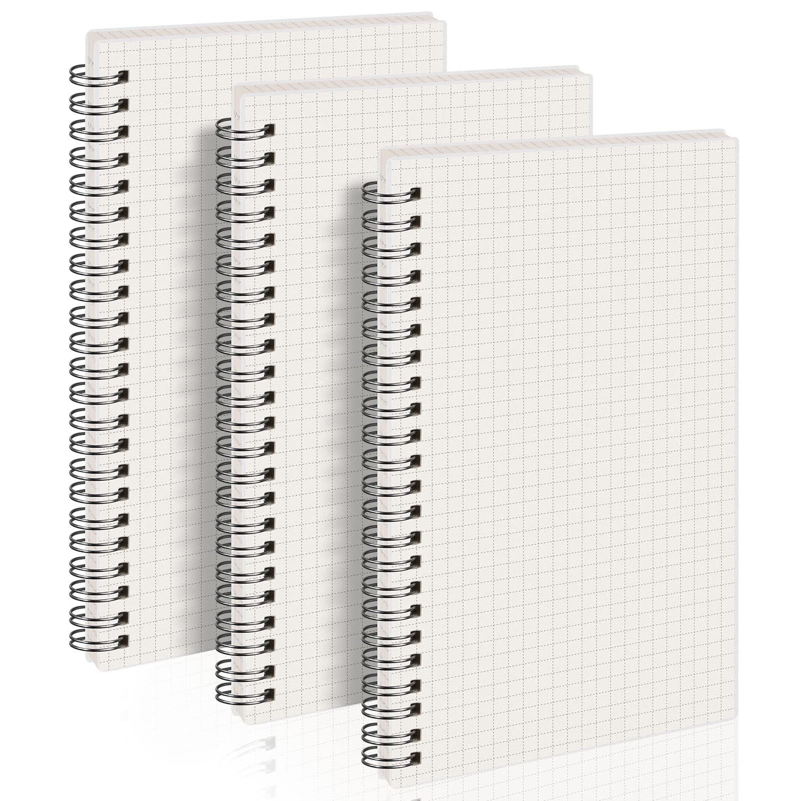 Paquete de 3 cuadernos de papel gráfico en espiral AHGXG - cuaderno cuadrícula A5 5,7