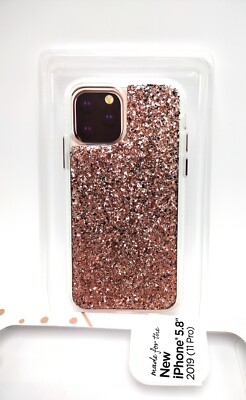 iPhone 11 Pro Case Glitter Heavy Duty 6ft Drop Tested Blush Gold Fleck