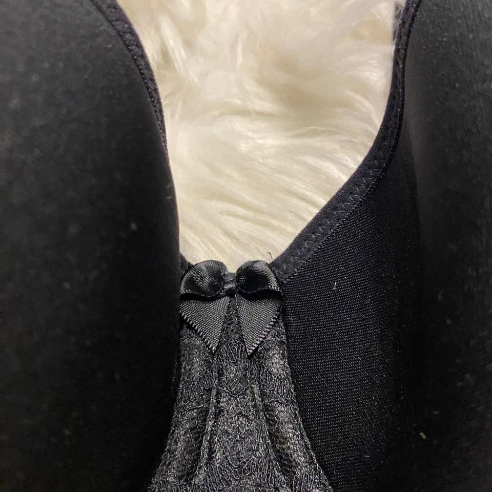 Sujetador Fantasie 32D Negro Rebecca Encaje Espaciador Copa Completa Con Aros Cierre Trasero G2U Foto 4 de 4