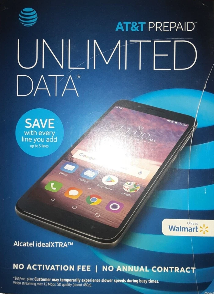 Alcatel idealXTRA 16GB AT&T Prepaid Paygo No Contract -Black -Brand New! - Image 2 of 4