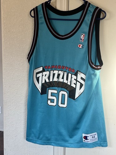 Champion Vancouver Grizzlies Reeves #50 Teal NBA Basketball Jersey Men’s 44