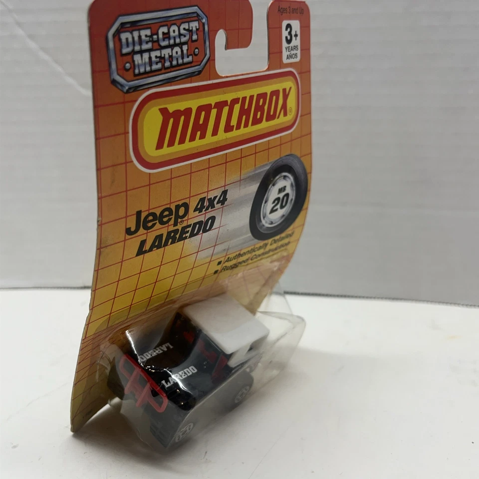 Matchbox SUPERFAST 1990 Nº5 4x4 Jeep LAREDO NEGRO NUEVO SELLADO DE FÁBRICA TARJETA EE. UU. Foto 4 de 4