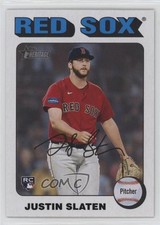2024 Topps Heritage High Number SP White Border Justin Slaten #721 09br