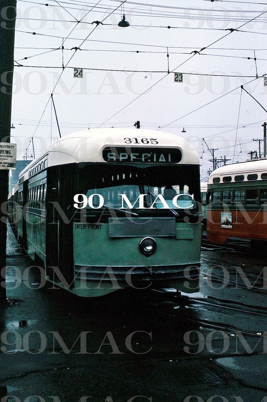 LAMTA. Highest Number PCC CAR #3165. D20 (CA). Original Slide 1963.
