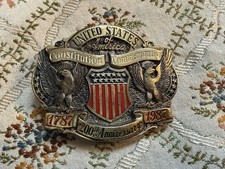 USA Constitution 200th Anniversary Commemorate Buckle great American buckle co