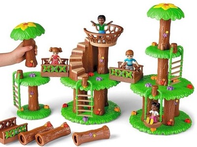 Lakeshore TREEHOUSE IMAGINATION BUILDERS Building Toy 39/40 Pieces & 3 Friends