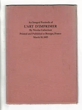 integral facsimile of L'art d'Imprimer by Nicolas Catherinot printed 1942