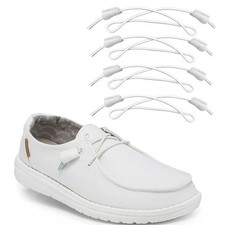2-Pair Shoelaces Strings Replacement Laces for Hey Dude Shoes White