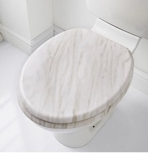 Image of Marble Veneer Toilet Seat
