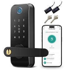 Keyless Entry Fingerprint Smart Door Lock with Handle,Digital Electronic Lock...