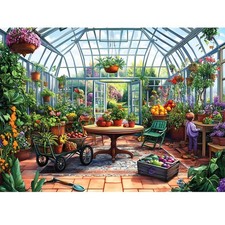 500 Piece Puzzle for Adults, Colorful Greenhouse Garden Scene Jigsaw Puzzle, ...