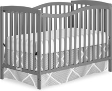Chelsea 5-in-1 Convertible Full-Size Baby Crib in Steel Grey