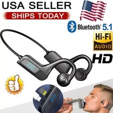 Bluetooth Bone Conduction Headphones Wireless Outdoor Sport Headset Earbuds 2026
