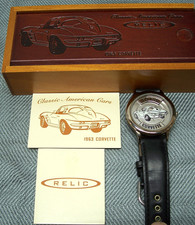1963 Corvette Watch Leather Strap Relic Fossil Classsic American  Cars