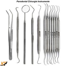 Parodontal Chirurgie Gracey Küretten Messsonde Zahnsonde Wurzelglättung Dental