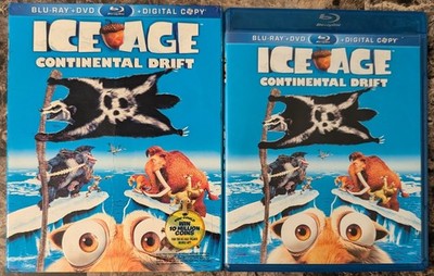 Ice Age 4: Continental Drift Blu-ray DVD, 2015, 2-Disc Set w Embossed Slipcover