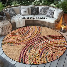 Round Mat,Flannel Material Flannel Printed Round Mat,Non-Woven Fabric Material,