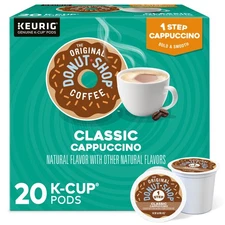 The Original Donut Shop One-Step Classic Cappuccino, K-Cup Pods, 20 Count