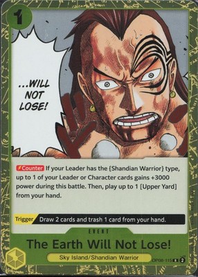 The Earth Will Not Lose! Foil R Two Legends OP08-115 NM