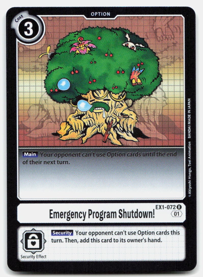EMERGENCY PROGRAM SHUTDOWN! EX1-072 R R Classic Collection Foil NM