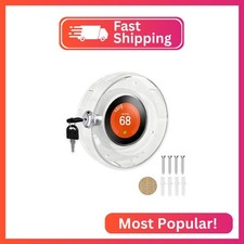 Round Thermostat Lock Case with Key, Upgraded,Thermostat Cover Universal, Thermo